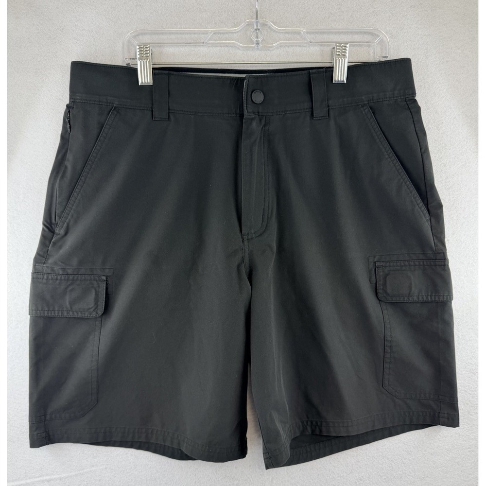 Orvis Tech Cargo Shorts Mens 34 Stretch Outdoor Trail, Black, 9" Inseam